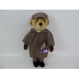 A Merrythought for Harrods Mohair Bear Dressed in Full Tartan Sherlock Holmes Detective Outfit -