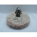 Dressing Table Pot Cover with Silver Head - Birmingham