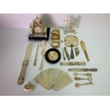 Mixed Lot of Bone and Ivory Items