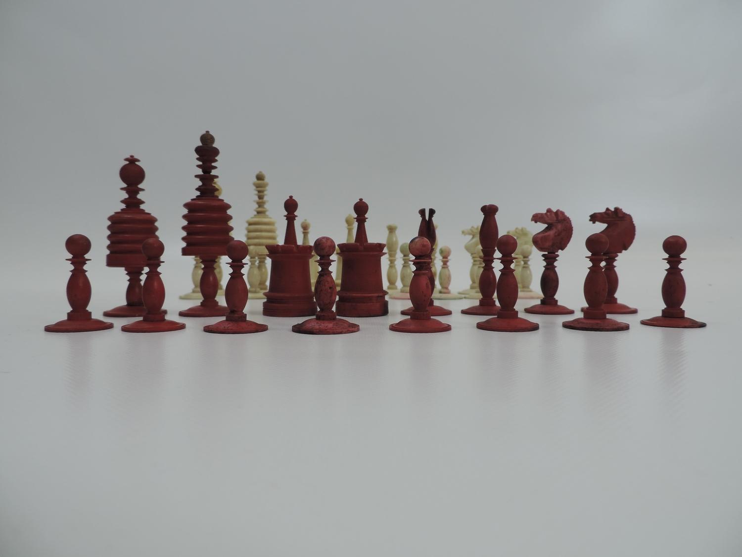 Ivory Chess Set - Image 2 of 7