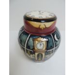 Moorcroft Ginger Jar Hickory Dickory Dock Pattern - Nicola Slaney, Signed - Limited Edition 176/