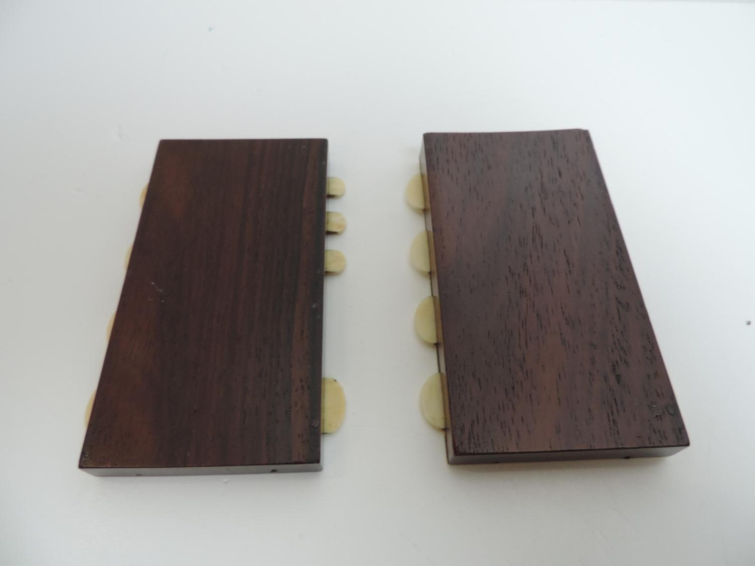 2x Ivory and Rosewood Gaming Counters - 9cm - Image 5 of 5