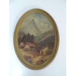 Watcombe Pottery Torquay Hand Painted Terracotta Plaque - 40cm across