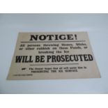 Printed Notice - Breaking the Ice - Printed in Crediton by Barnes and Co - 38cm x 25cm