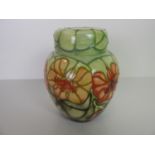 Moorcroft Ginger Jar Nasturtium No 88 - 15cm High - with Original Box