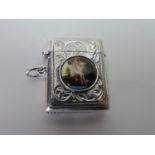 Silver Vesta Case with Risque Scene - 3.5cm High - 19gms