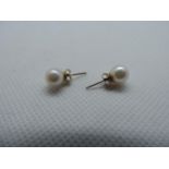 Pair of 9ct Gold Pearl Earrings