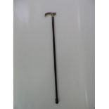 Walking Cane with White Metal Handle - Oriental Dragon Design