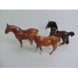 3x Beswick Horses - Damages and Repairs