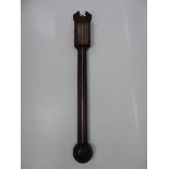 19th Century Mahogany Stick Barometer by Torre and Co London - 98cm Long