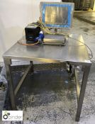 Marco Touchscreen Datamaster Weigh System, with platform and stainless steel table (please note