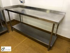 Stainless steel Preparation Table, 1790mm x 650mm, with shelf under (please note there is a lift out
