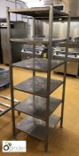 Stainless steel 6-tier Shelf Unit, 540mm x 600mm (please note there is a lift out charge of £10 plus