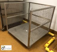 Stainless steel mobile 3-sided Cart, 990mm x 990mm (please note there is a lift out charge of £5