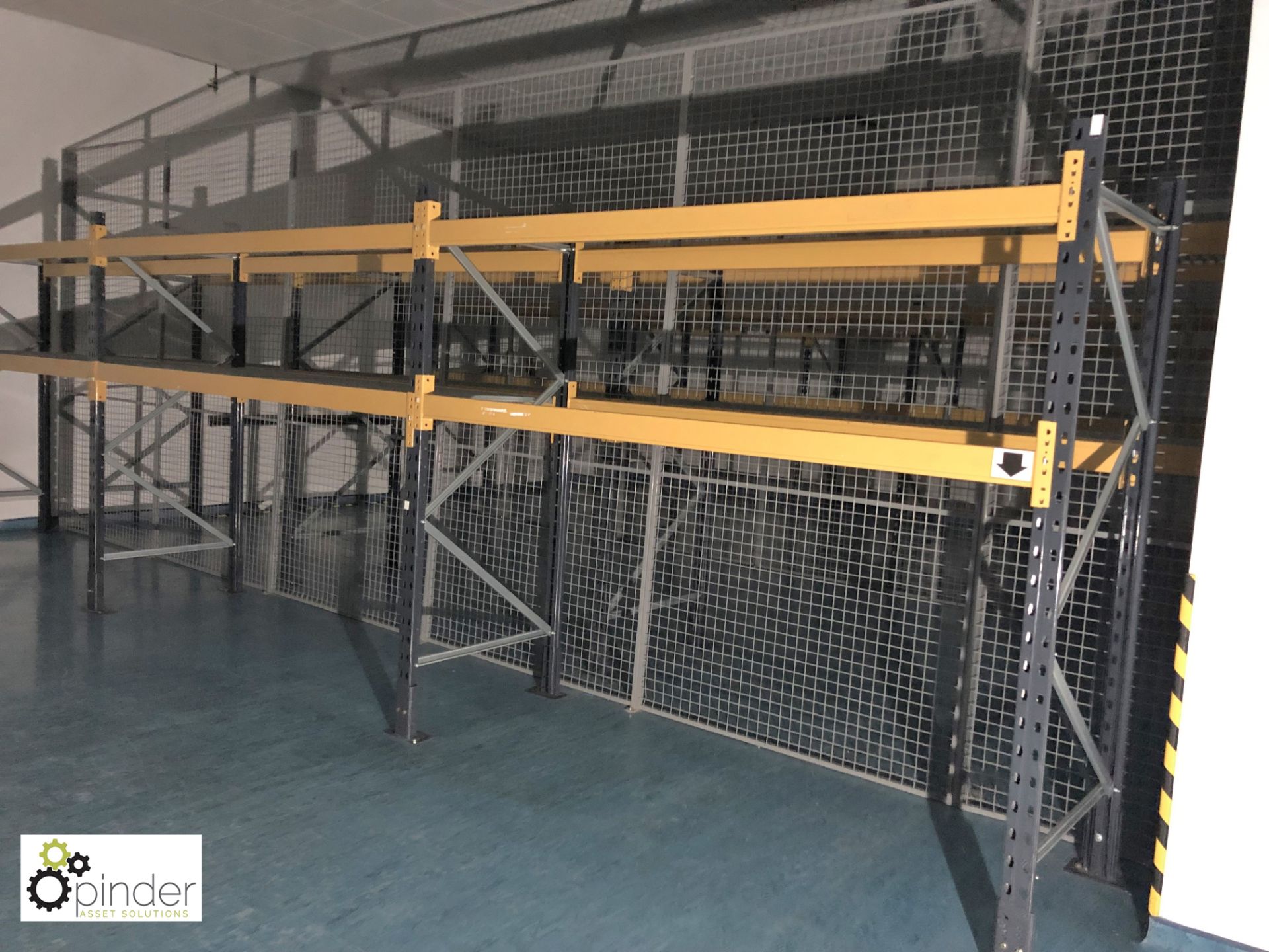 4 rows 3-bay Link 51M Racking, uprights 2260mm x 900mm, 6 beams per bay, 2660mm x 1000mm x 50mm