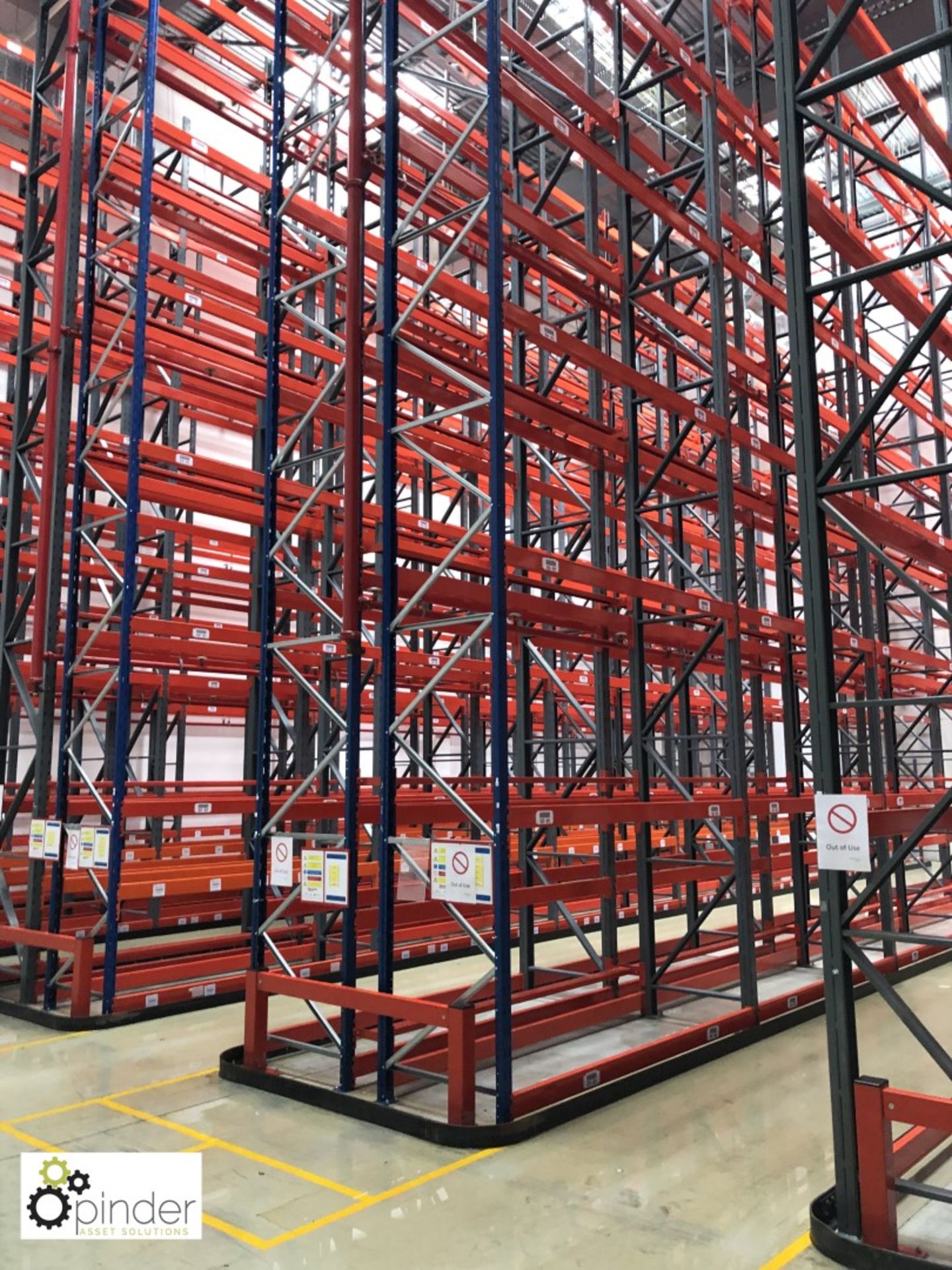 10 rows 7-bay Racking, uprights 12.5m x 900mm, beams 2650mm x 1120mm x 40mm, 18 beams per bay and - Bild 4 aus 12