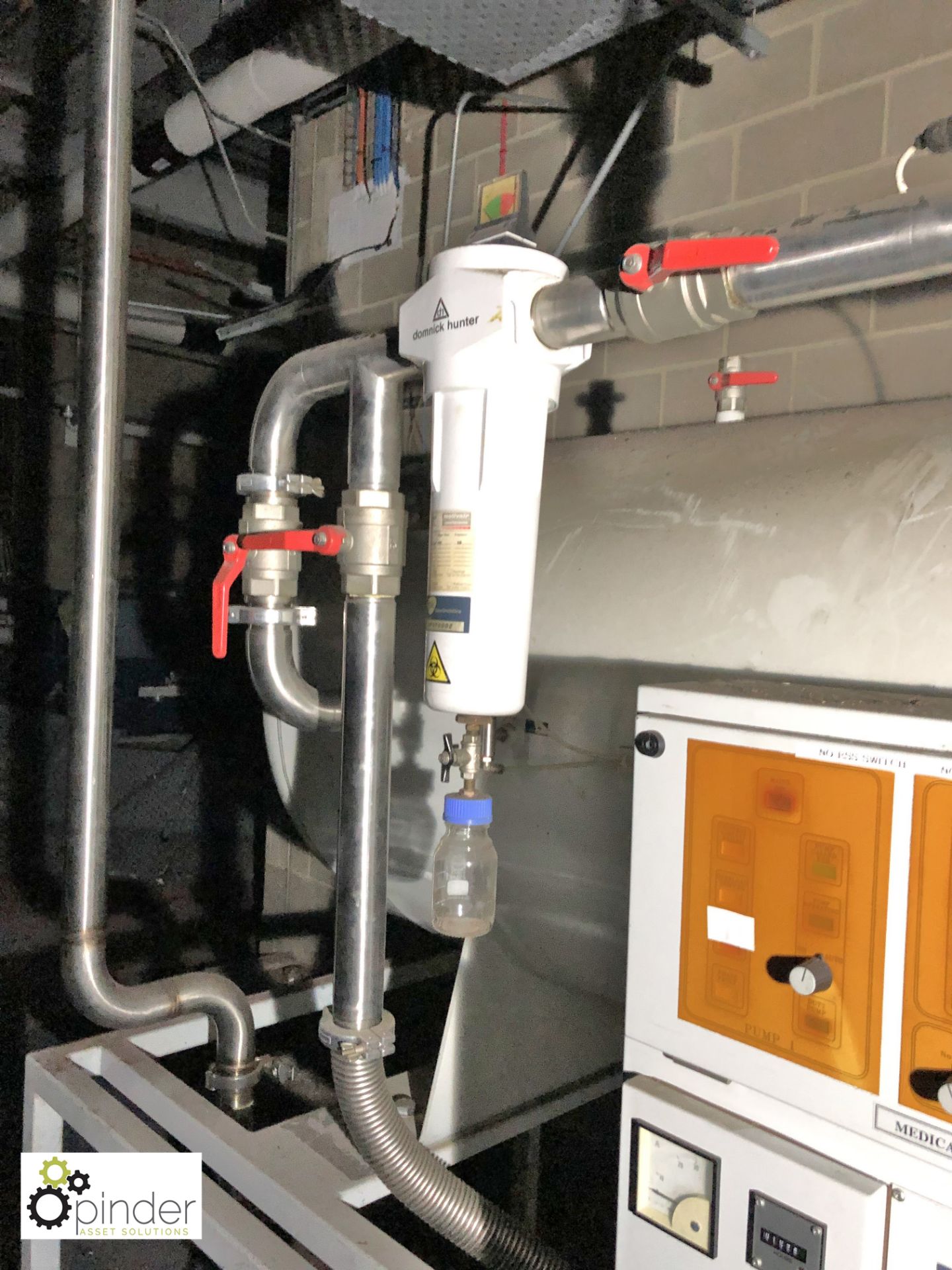 Frame mounted Vacuum System comprising 2 Busch RC250C vacuum pumps, horizontal tank, filters, - Image 12 of 12