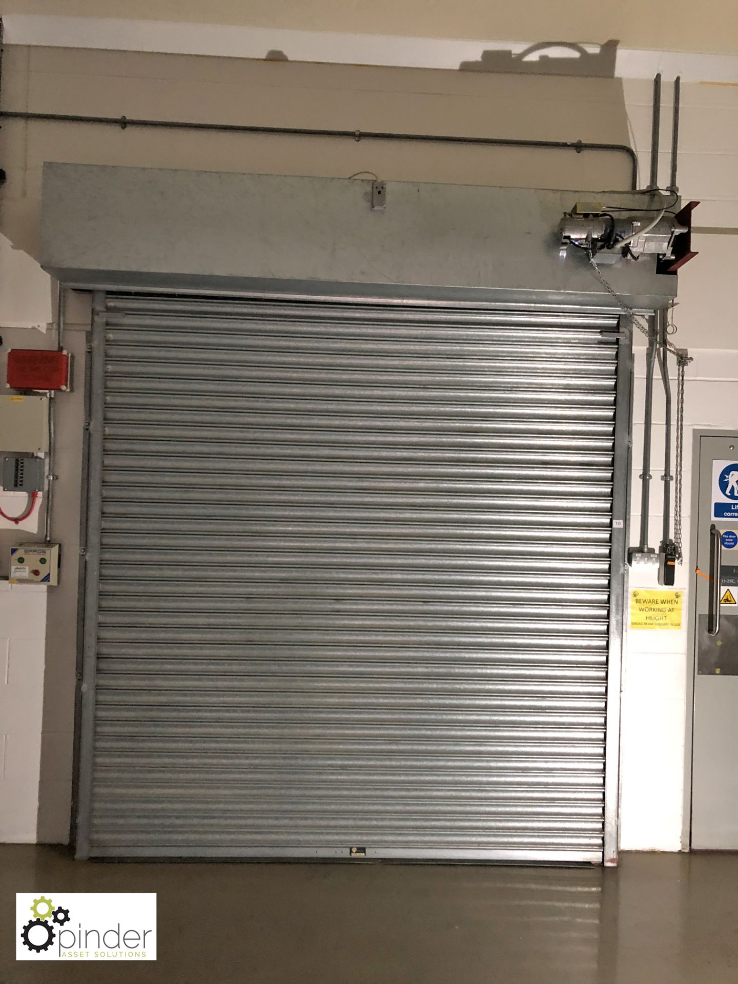 Roller Shutter Door, 2500mm wide x 2500mm high, with Garog auto control system (please note there is