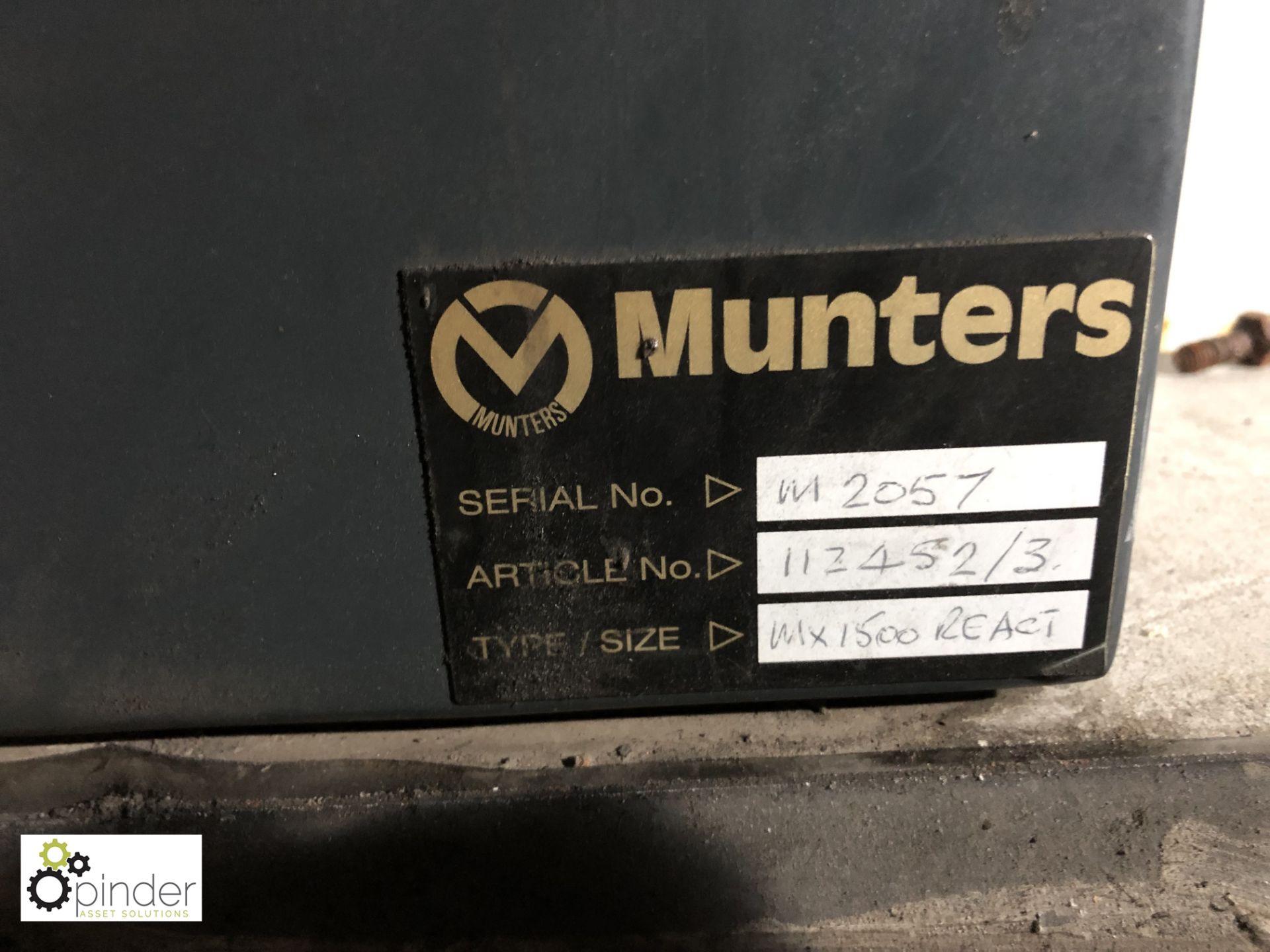 Munters MX1500 Dessicant Dehumidifier, serial number M2057 (please note there is a lift out charge - Image 4 of 4