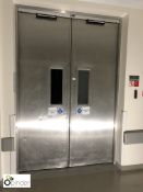 Pair stainless steel Auto Closing Doors, 1890mm wide x 2800mm high (please note there is a lift