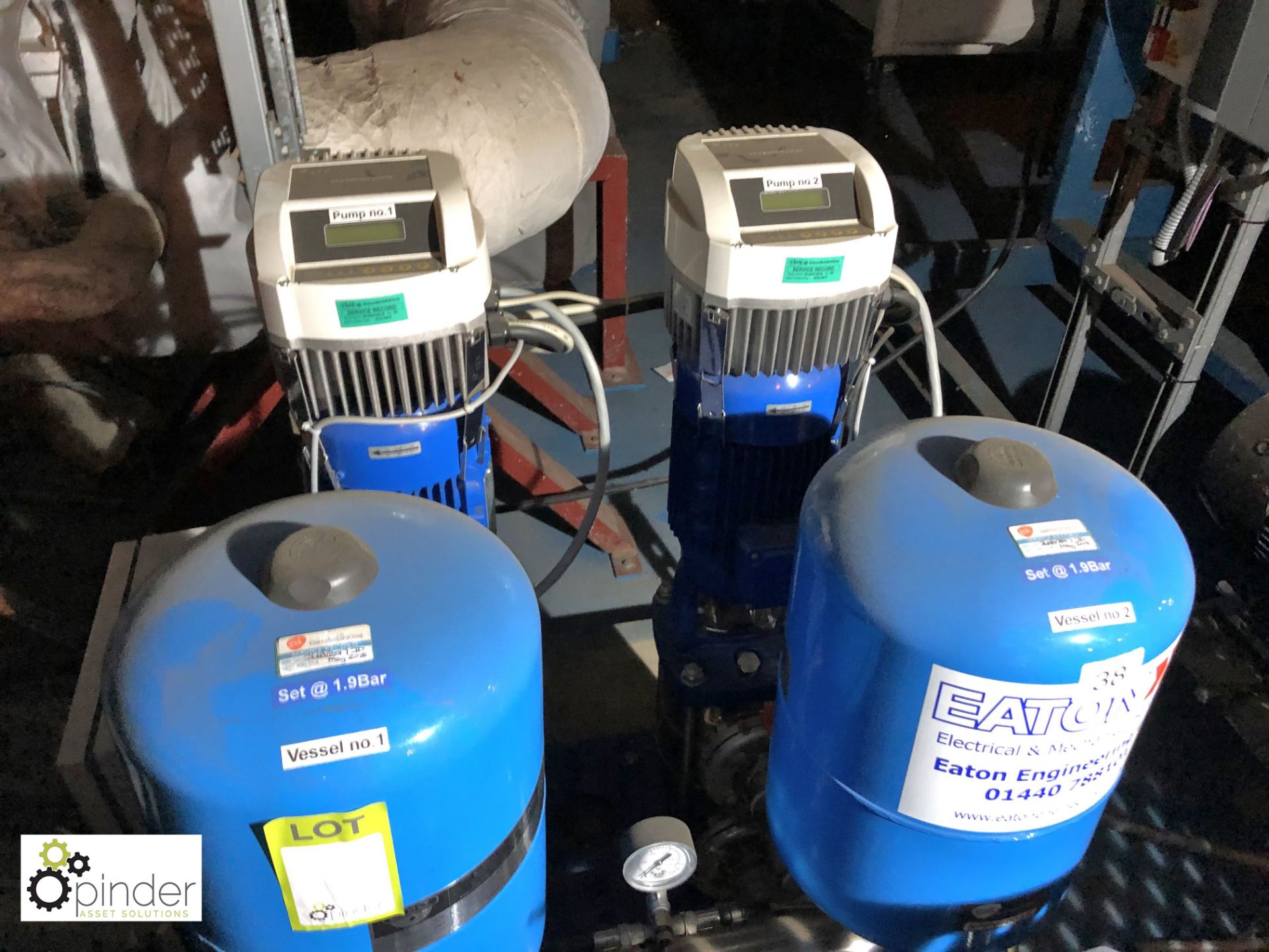 Pump Set with 2 Lowara pumps and motors (please note there is a lift out charge of £40 plus VAT on - Image 2 of 10