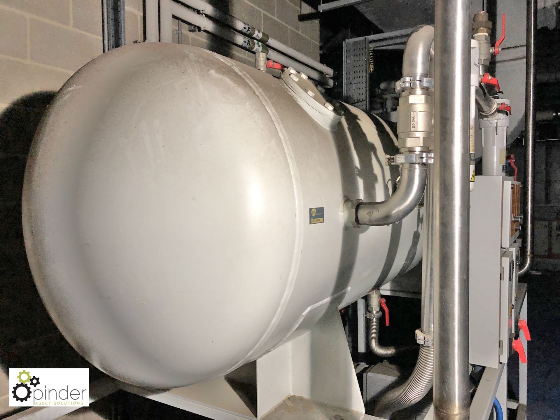 Frame mounted Vacuum System comprising 2 Busch RC250C vacuum pumps, horizontal tank, filters, - Image 9 of 12