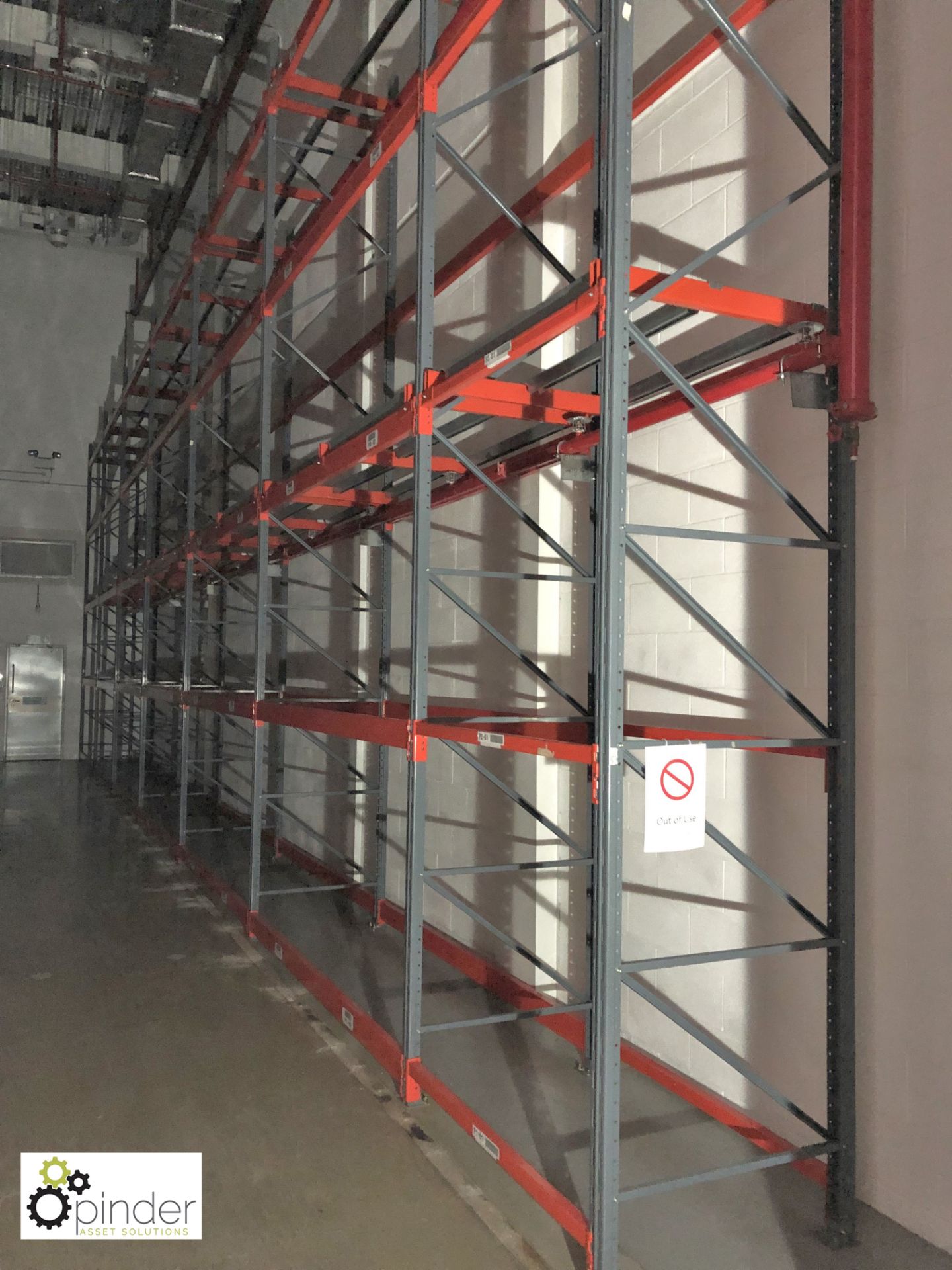 10 rows 7-bay Racking, uprights 12.5m x 900mm, beams 2650mm x 1120mm x 40mm, 18 beams per bay and - Bild 12 aus 12