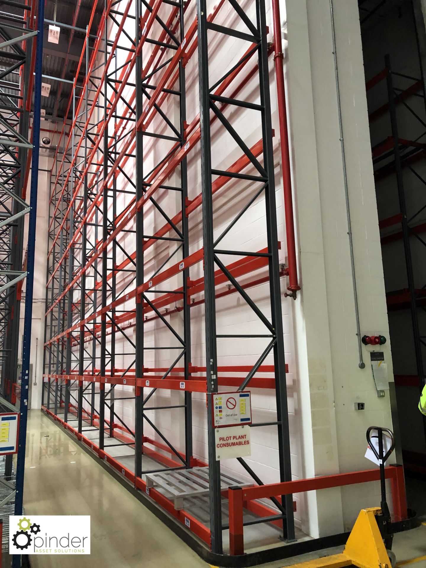 10 rows 7-bay Racking, uprights 12.5m x 900mm, beams 2650mm x 1120mm x 40mm, 18 beams per bay and - Bild 3 aus 12