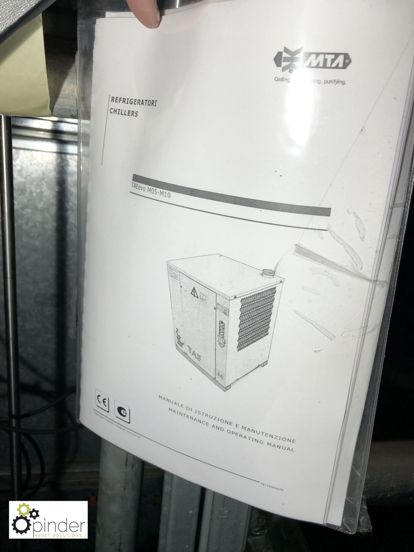 ICS TAE Evo MIO Water Chiller, year 2013, serial number 38178800698 (please note there is a lift out - Image 3 of 3