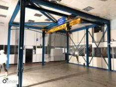 Self-Supporting Overhead Gantry Crane, 1tonne capacity, 8m x 6m, Demag Electric Hoist (located at
