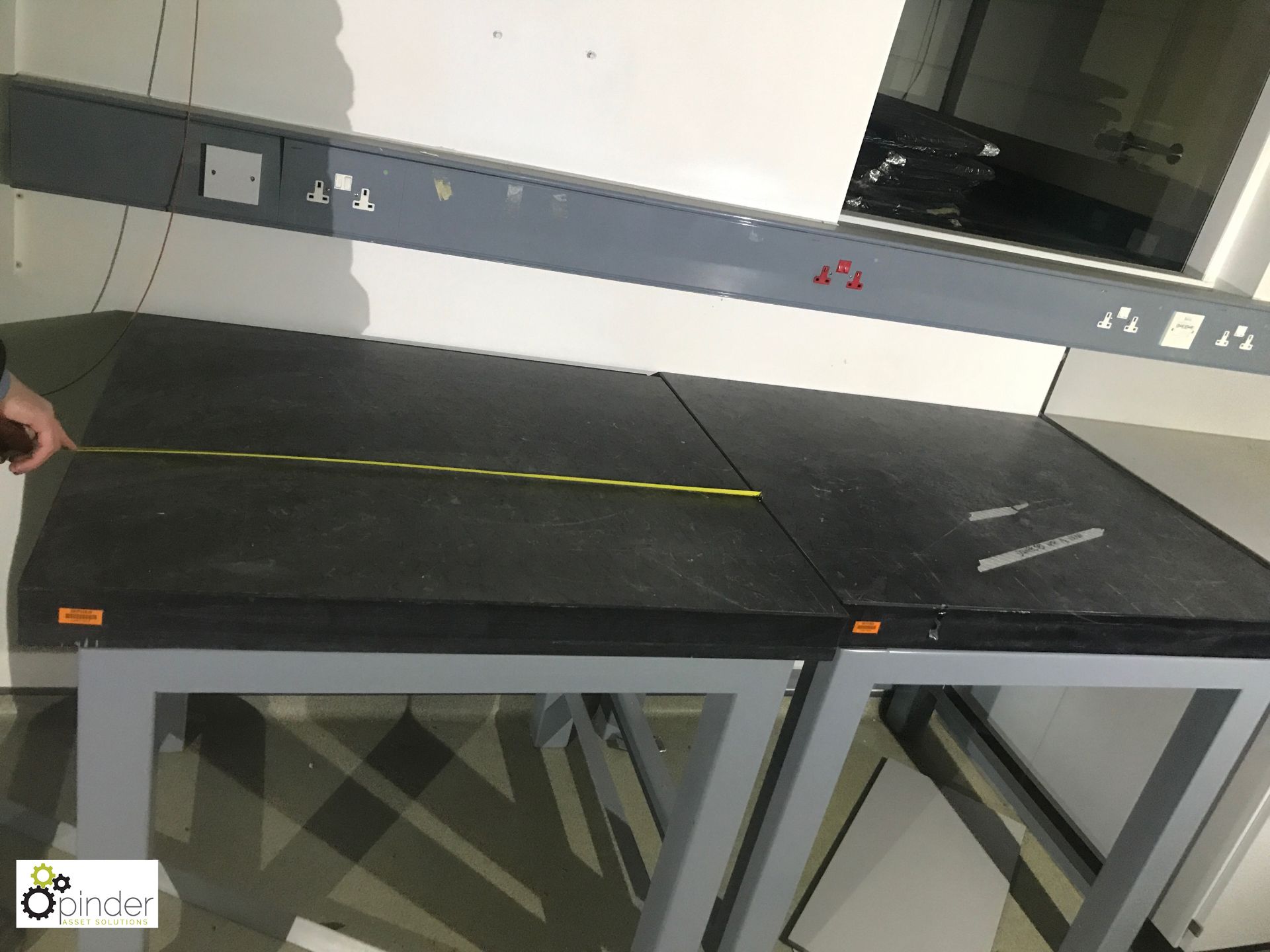 2 Granite Top Surface Tables, 980mm x 880mm (pleas - Image 2 of 2