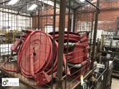 7 various Fire Reels and Hose, to and including stillage (located in back bay)