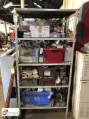 Rack and contents including sockets, fan controllers, motor starters, lights, etc