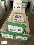 3 boxes 4 Schneider C25 3-pole MCBs, boxed and unused