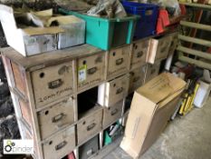 Multi-drawer Chest and Contents including glands, pallet wrap and dispensers