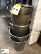 5 various stainless steel Buckets