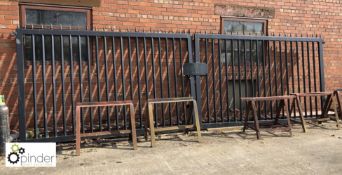 Pair fabricated steel Gates, 6550mm wide x 1980mm high