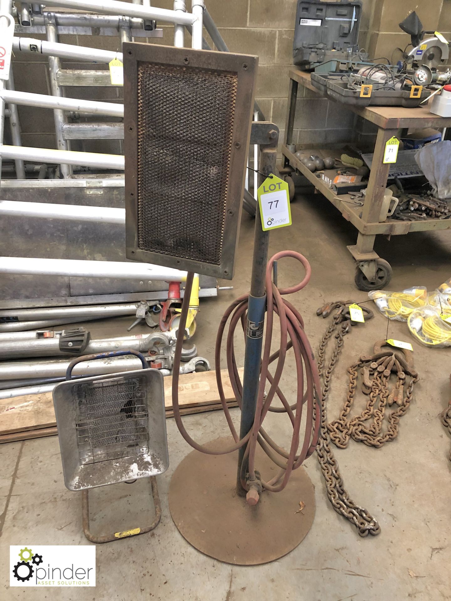 2 various stand mounted gas Heaters