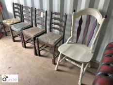 Set 4 Dining Chairs and wood painted Kitchen Chair