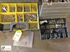 Quantity Screws, Nuts, Bolts, to 3 cases