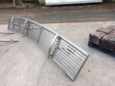 Stainless steel curved outdoor Bench