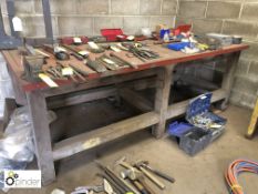 Steel top Workbench, 2460mm x 1000mm, with Record No2 vice
