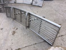 Stainless steel curved outdoor Bench