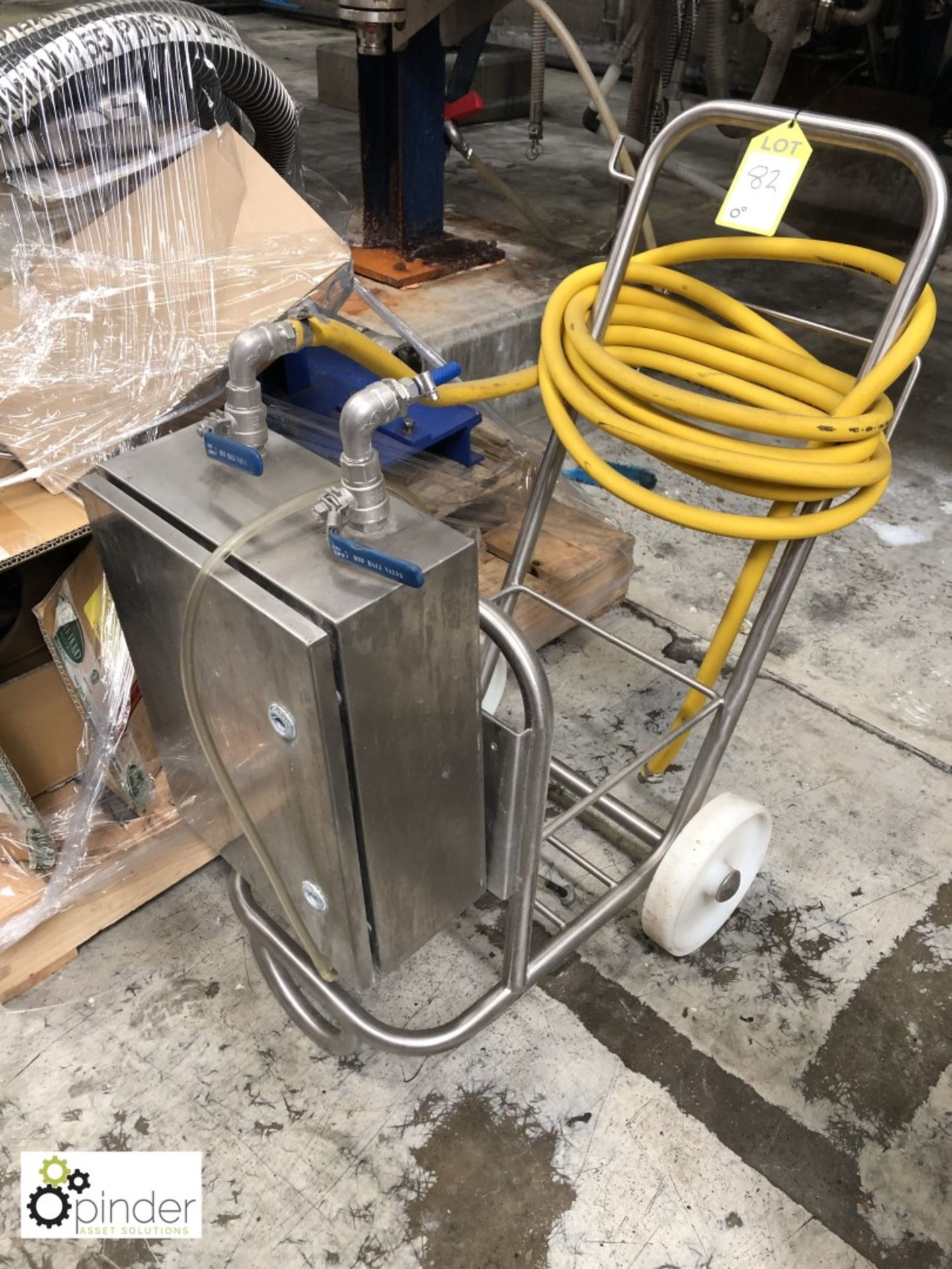 Stainless steel tubular framed Pump Cart with control panel (please note there is a lift out