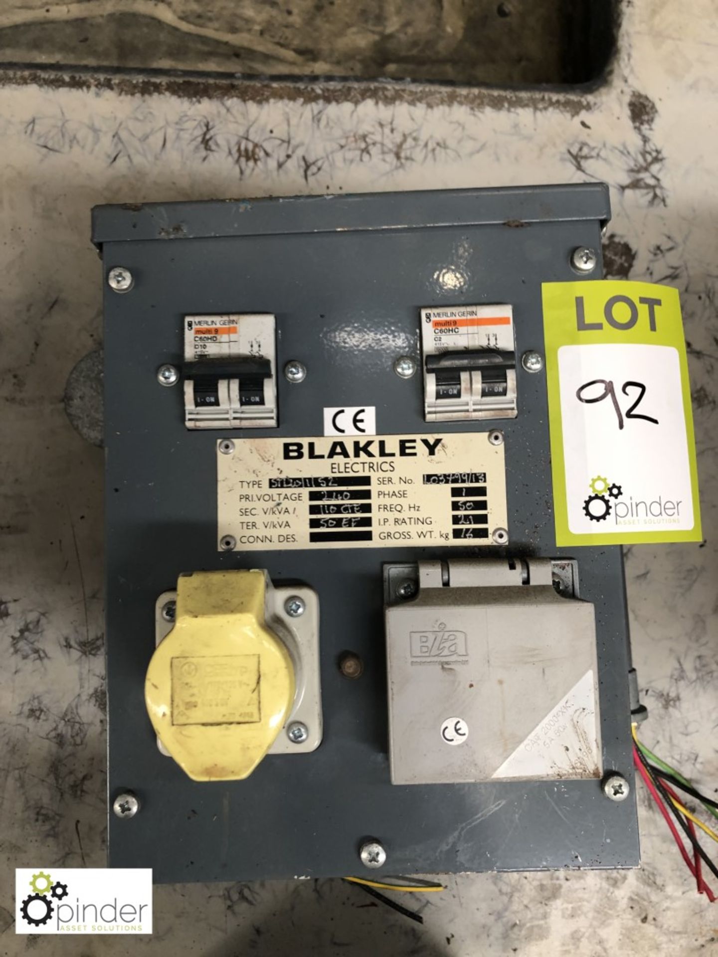 Blakley 110volt Transformer, 2-outlet (please note there is a lift out charge of £5 plus VAT on this