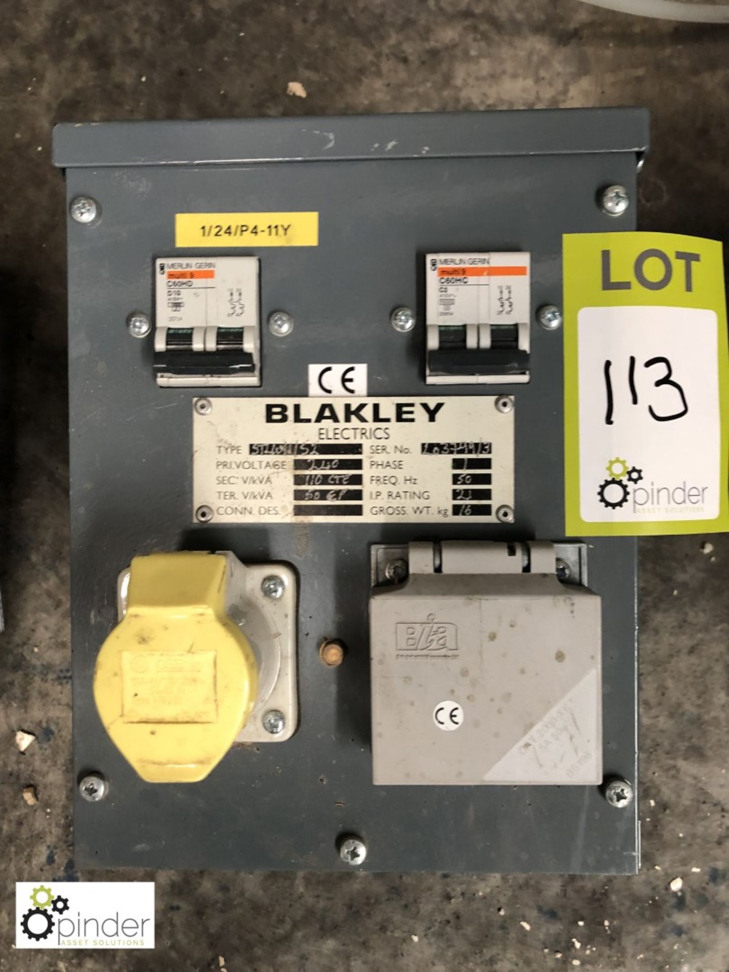 Blakley 110volt Transformer, 2-outlet (please note there is a lift out charge of £5 plus VAT on this