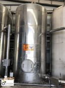 Stainless steel Tank, 35000litres, used to store sodium hydroxide (please note there is a lift out