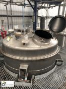 Stainless steel Mixing Vessel, relined, Schneider Magelis control panel, unused and including pallet
