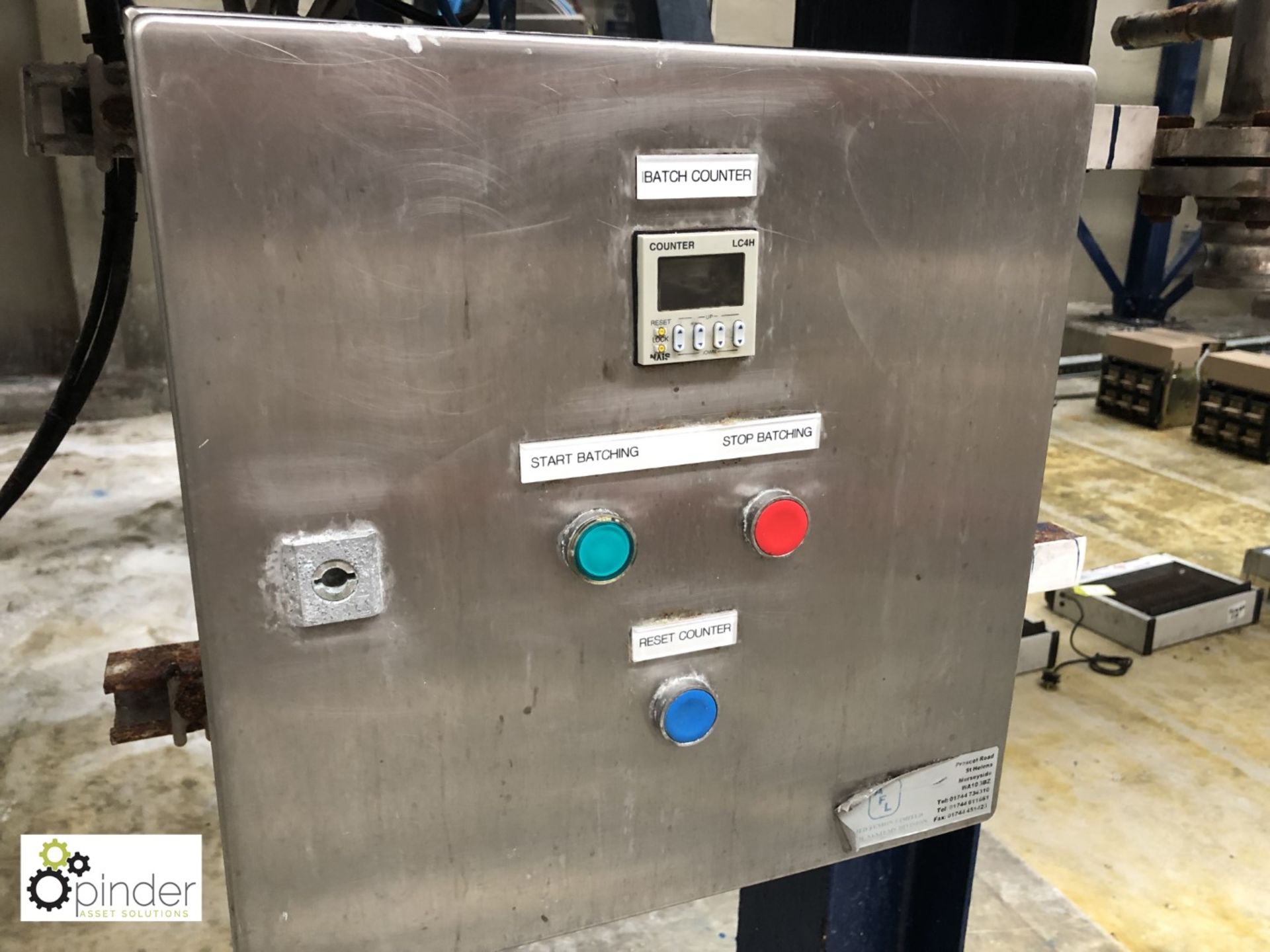 Stainless steel Mixing Vessel, 6000litres, with motorised gearbox, Allen Bradley Panel View 1000 - Image 9 of 11
