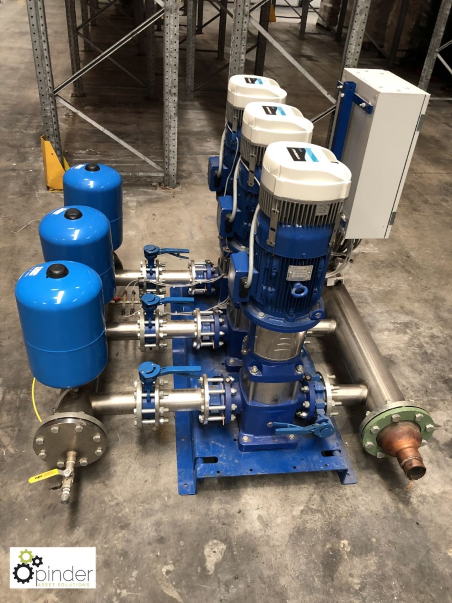 Lowara Pump Set comprising 3 Lowara 46SV02G075T pumps with motor and 3 Hydrovar Xylem pump - Image 8 of 8